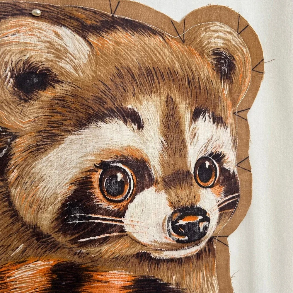 Vintage Raccoon Plush‎ Unfinshed Project Complete HTF